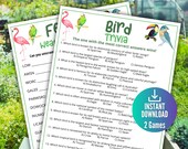 Bird Trivia Game and Word Scramble, Spring Season Quiz, Bird Watching Party Games, Spring Time Game for Adults, Family Game Night activity