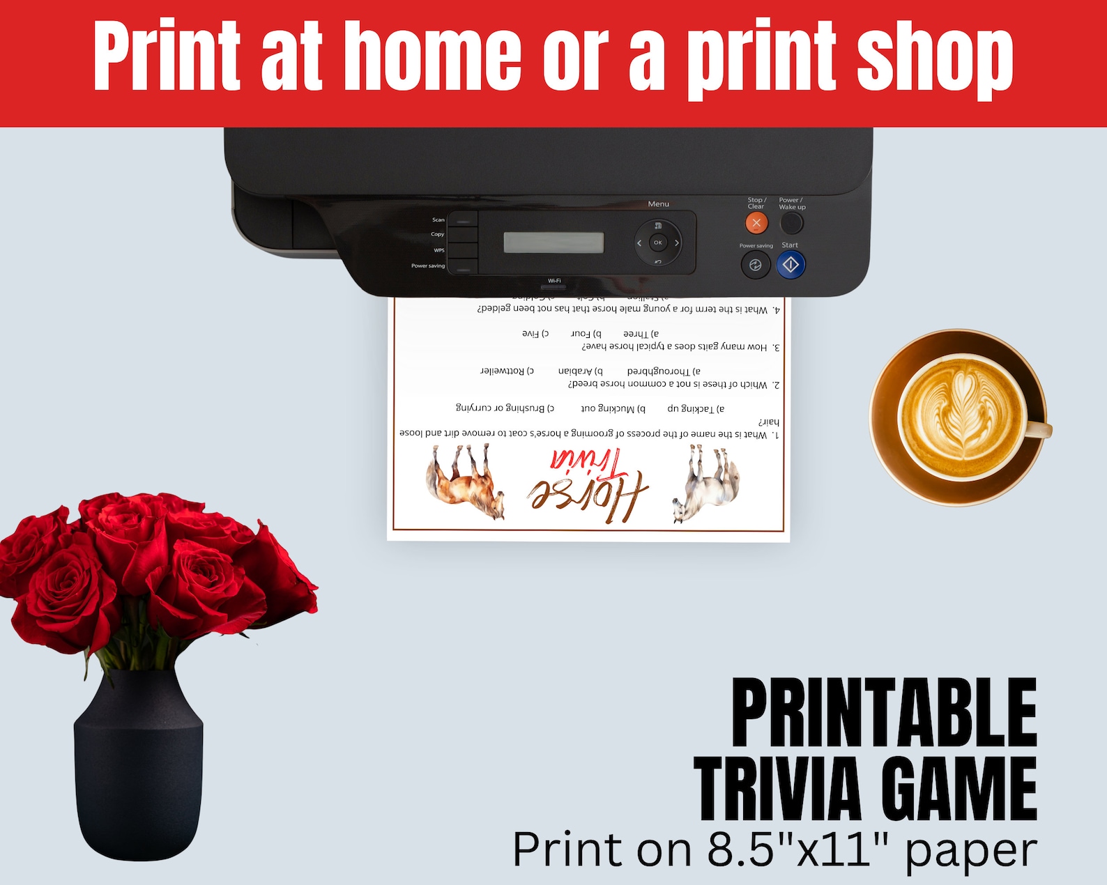 Horse Trivia Game, Printable Horse Trivia for Parties, Derby Party Game ...