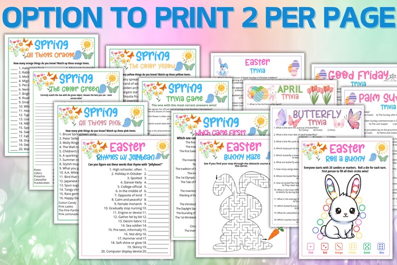 Easter Game Bundle, Holy Week Trivia Games,Spring Easter Trivia Quiz,Palm Sunday Celebration,Good Friday Activity,Sunday School Easter Games image 8