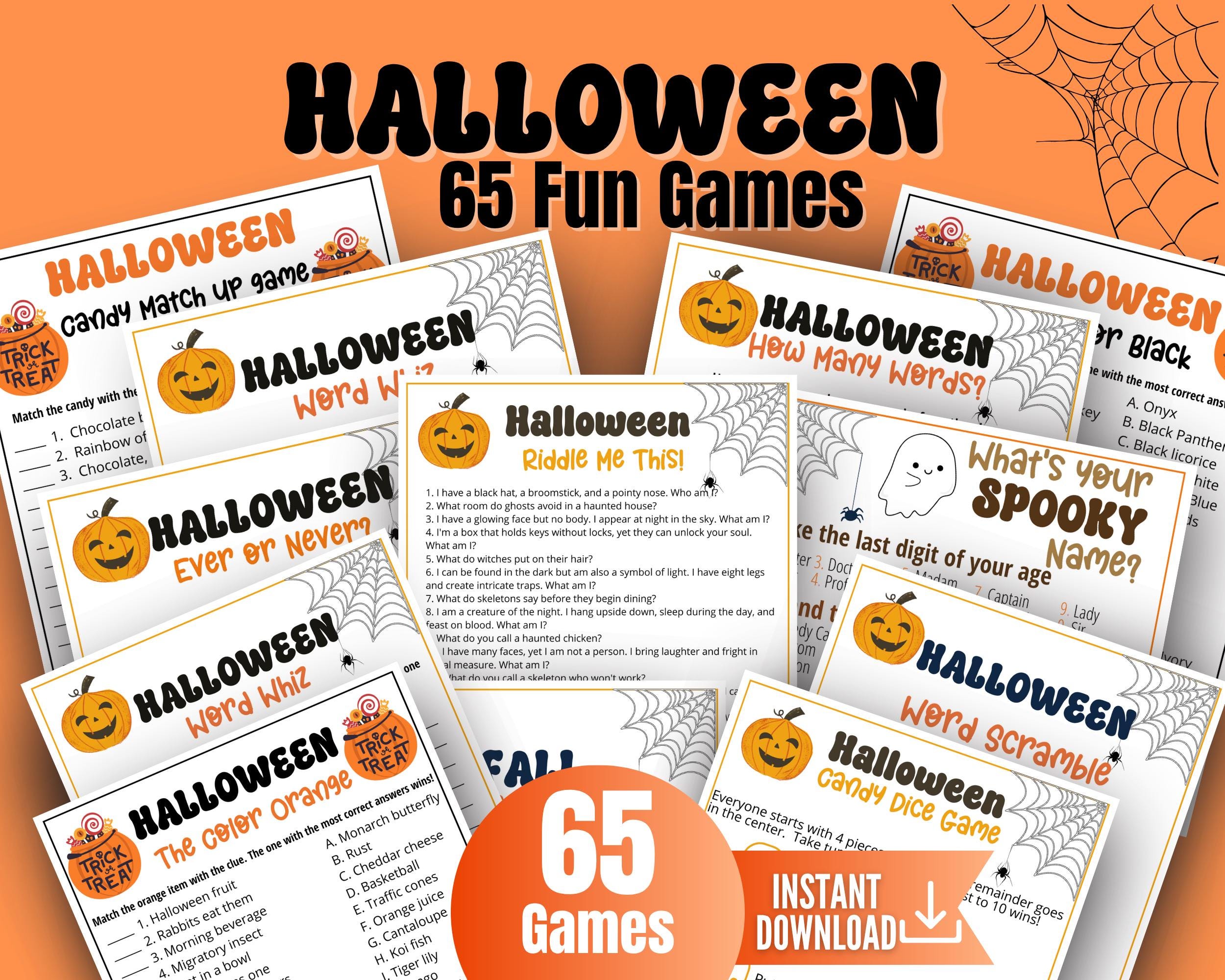 Halloween Games, Halloween Party Game Bundle, Classroom Halloween ...