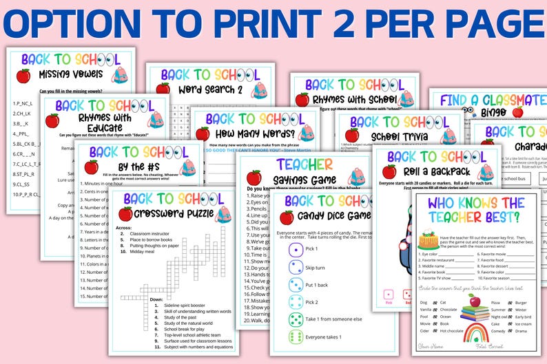 Back to School Games Bundle, Elementary School Games, First Day of School Icebreakers, First Day of School Activity, Middle School Games image 11