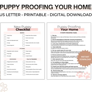 Puppy Proofing Guide, Puppy Potty Training - Printable PDF