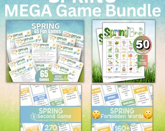 Spring Trivia Game Mega Bundle, Spring Games for Kids Teens & Adults,Classroom Spring Bingo,Spring 5 Second Game,Spring ideas for Teachers