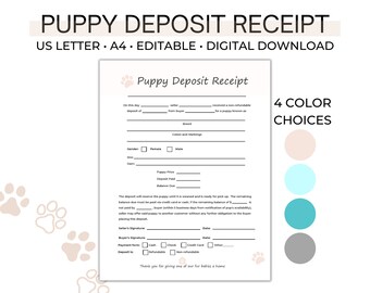 Fillable Puppy Sales Agreement Puppy Bill of Sale Puppy Sales Contract ...