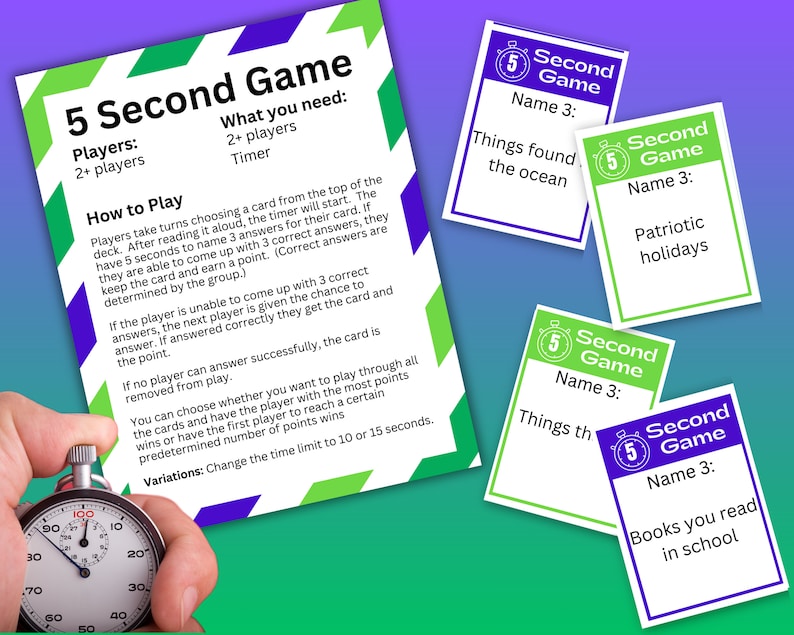 Senior 5 Second Game, Dementia Activity for Seniors, Memory Games for ...