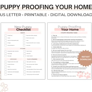 Puppy Proofing Guide, Puppy Potty Training - Printable PDF