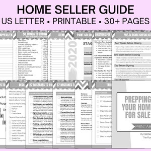 Home For Sale Planner, Home Listing Checklist, Real Estate Agent, Home Seller Checklist, Best Selling Home Seller Guide, PDF Printable