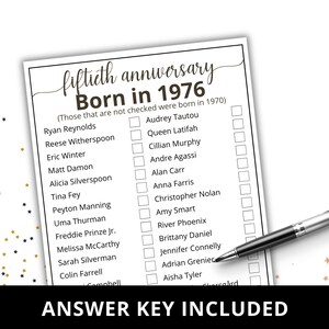 50th Wedding Anniversary Games, Married in 1978 Game, 1976 Golden Anniversary Games, 50th Anniversary Gift, Printable 16 Game Bundle Gift image 4