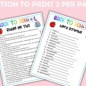 Back to School Games Bundle, Elementary School Games, First Day of School Icebreakers, First Day of School Activity, Middle School Games image 5