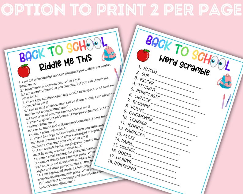 Back to School Games Bundle, Elementary School Games, First Day of School Icebreakers, First Day of School Activity, Middle School Games image 5