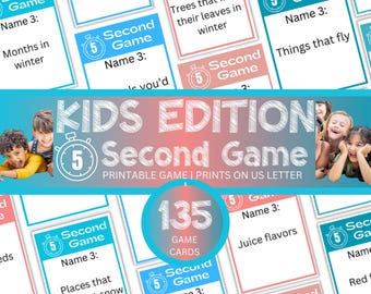 5 seconden spel voor kinderen, verjaardagsfeestjes, geheugenspelletjes voor kinderen, schoolklasspelletjes, leuke regenachtige dagactiviteit voor kinderen. Direct downloaden