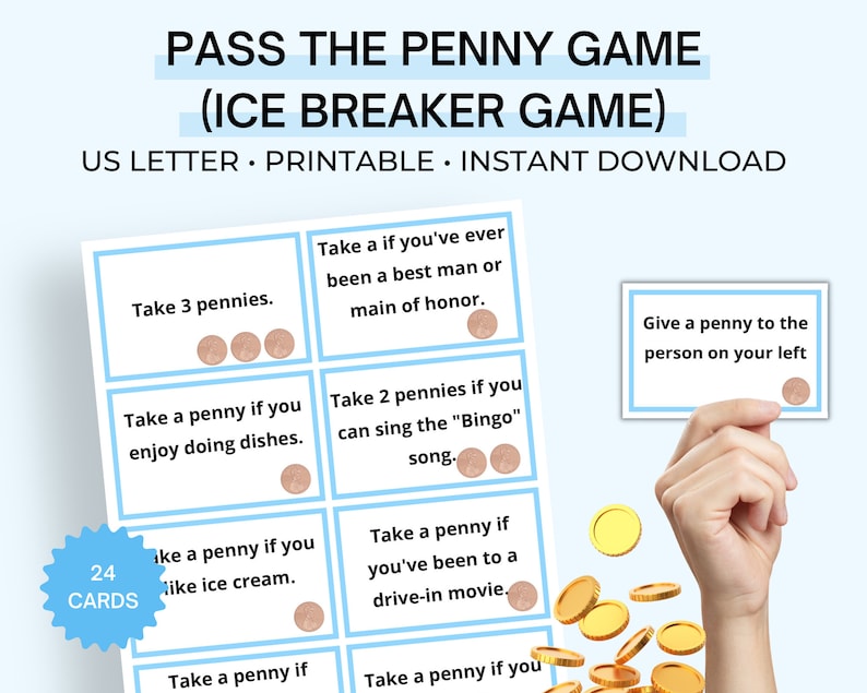 Pass the Penny Game, Elderly Game, Dementia Games, Ice Breaker Games
