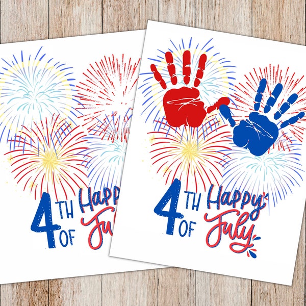4 juli handafdruk kunst, 4 juli activiteit, handafdruk kunst, handafdruk ambachtelijke aandenken, voorschoolse activiteit, vierde juli, afdrukbare PDF