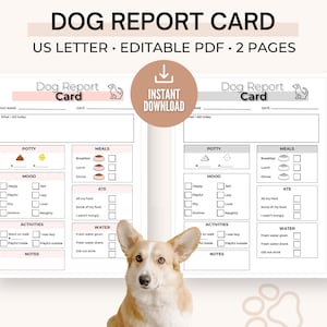 Hunde Muster Karte, Pet Sitter Form, Hunde Muster Karte, Hunde Muster D001
