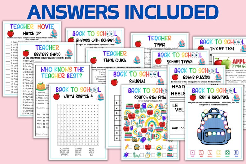 Back to School Games Bundle, Elementary School Games, First Day of School Icebreakers, First Day of School Activity, Middle School Games image 8