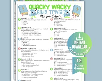 Weird Bible Trivia Games, Bible Trivia for kids, teens adults, Sunday School Bible Quiz, Bible verses for Youth Groups,Church Lesson BB1