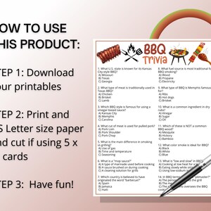 Barbecue Riddles BBQ Trivia Game, Printable Barbecue Game for Kids & Adults, BBQ Baby ...