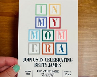 EDITIERBAR In meiner Mom Era-Babyparty-Einladung