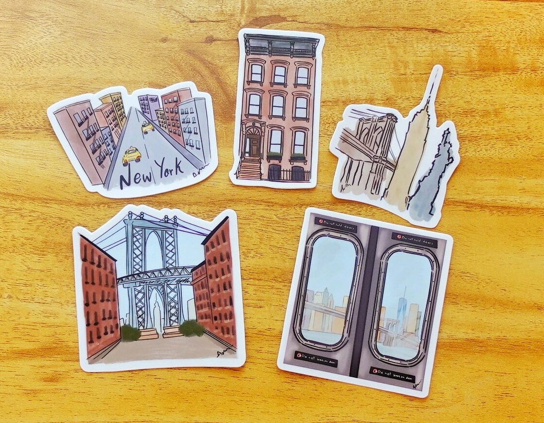 NYC Stickers NYC Art New York City Stickers Stickers Pack Etsy