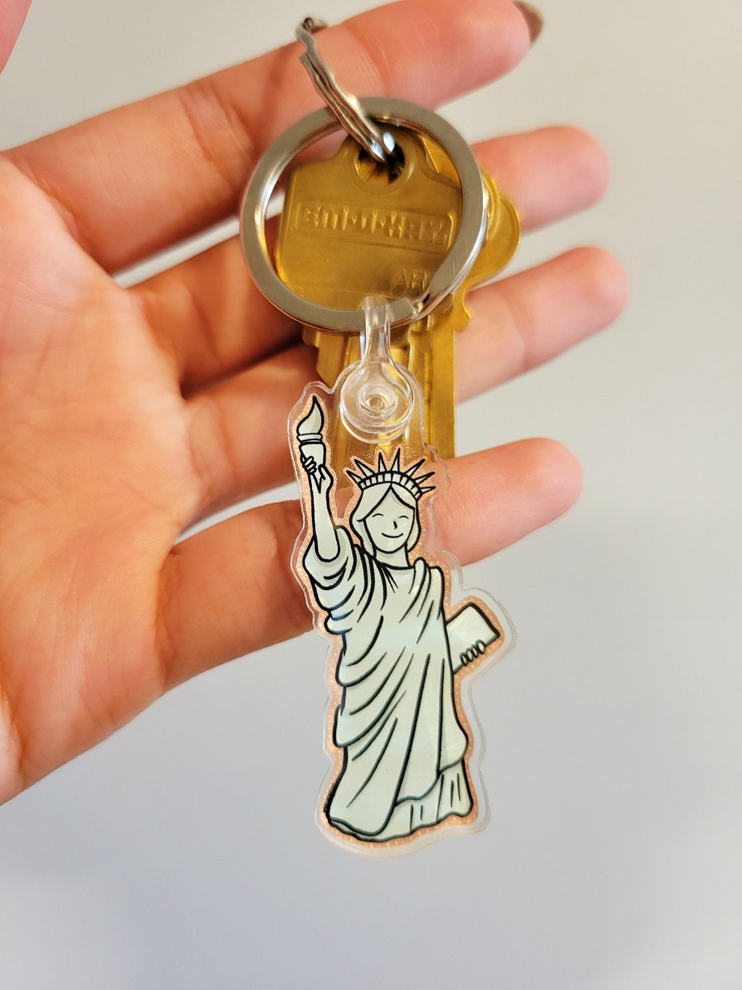 NYC Keychain Statue of Liberty Keychain NYC Gift Etsy