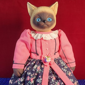 ゲーベル ベティ ジェーン カーター 18 インチ ミュージカル 磁器製 猫人形 「ペニー プス」が「ペニーズ フロム ヘブン」を演奏 限定版 198/1000、オリジナル ボックス付き