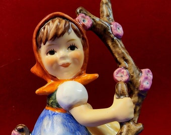 Vintage Hummel Figurine: Apple Tree Girl, Goebel Porcelain, Made