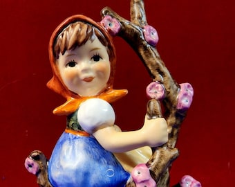 Vintage Hummel Figurine: Apple Tree Girl, Goebel Porcelain, Made