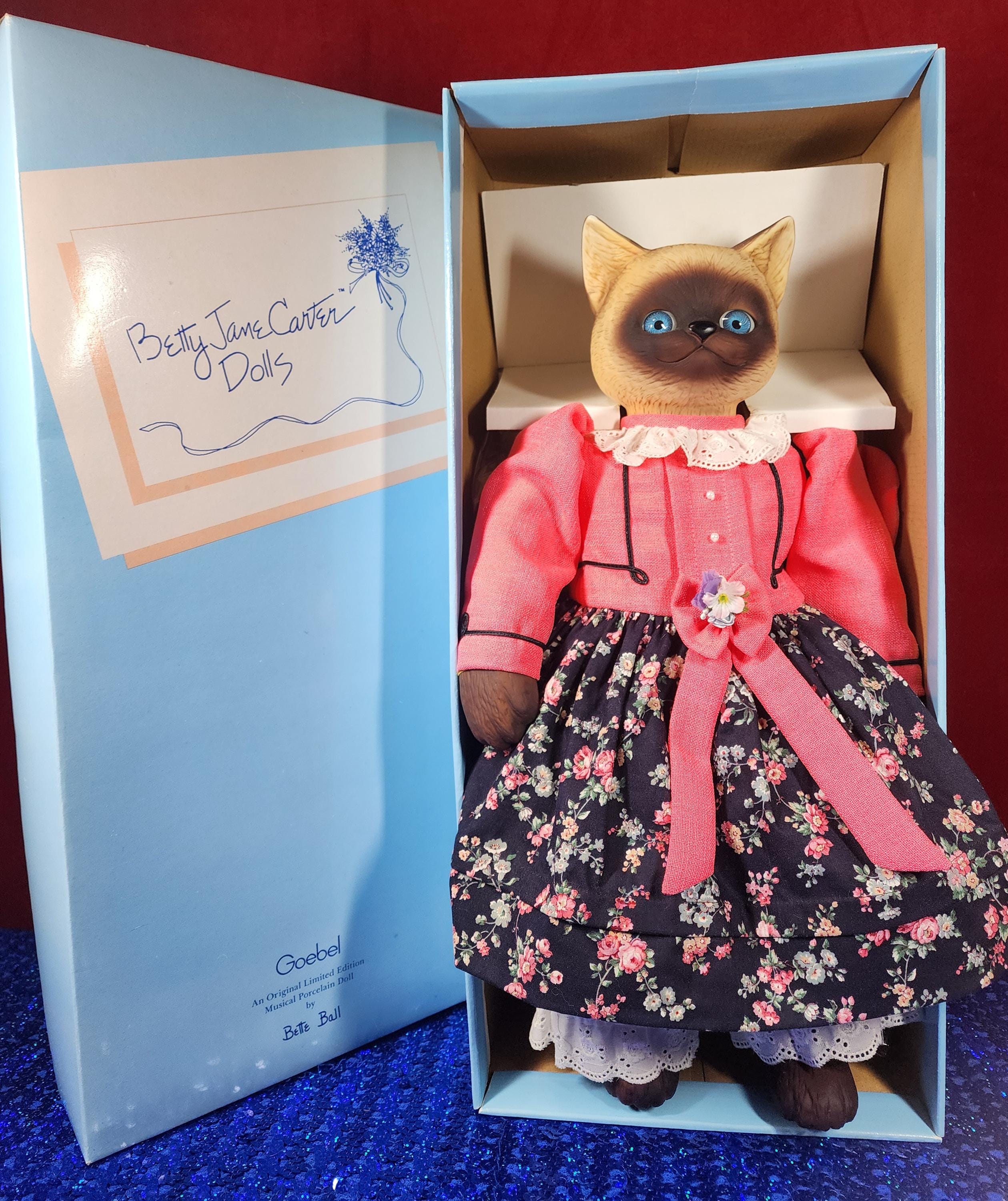 Goebel Penny Puss Porcelain Musical Cat Doll, Limited Edition