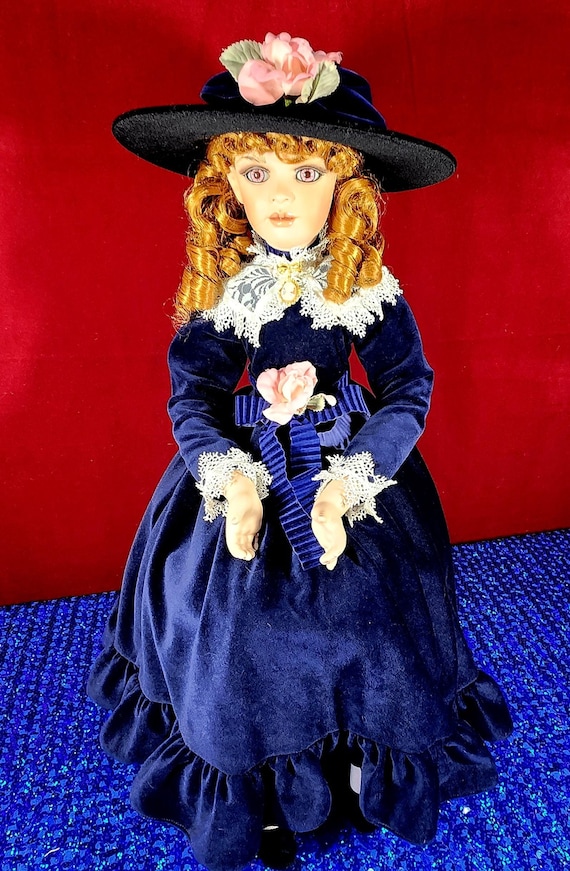 Jan Mclean Porcelain Doll: Sarah, Midnight Blue Dress, Limited
