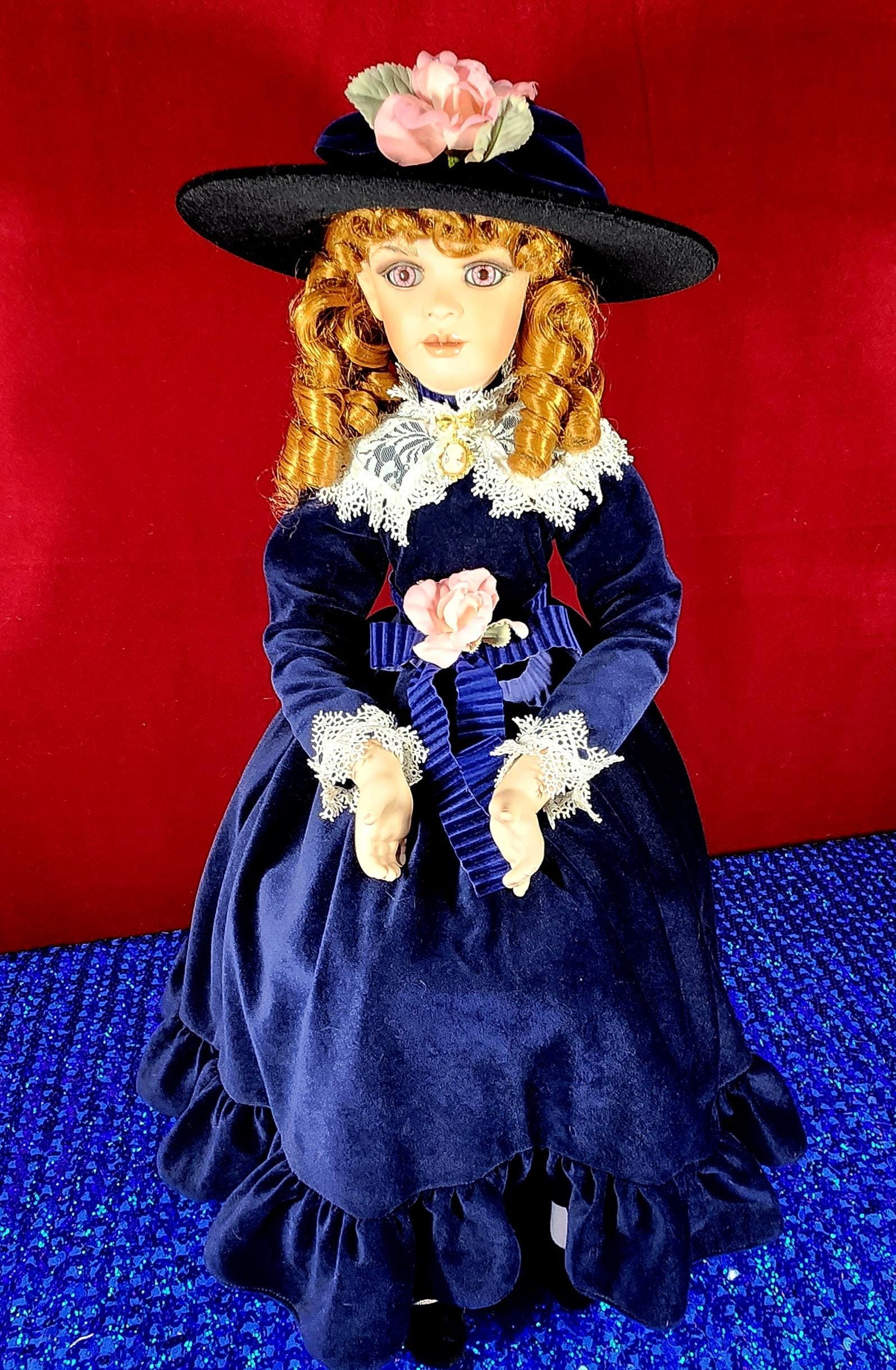 Jan Mclean Porcelain Doll: Sarah, Midnight Blue Dress, Limited