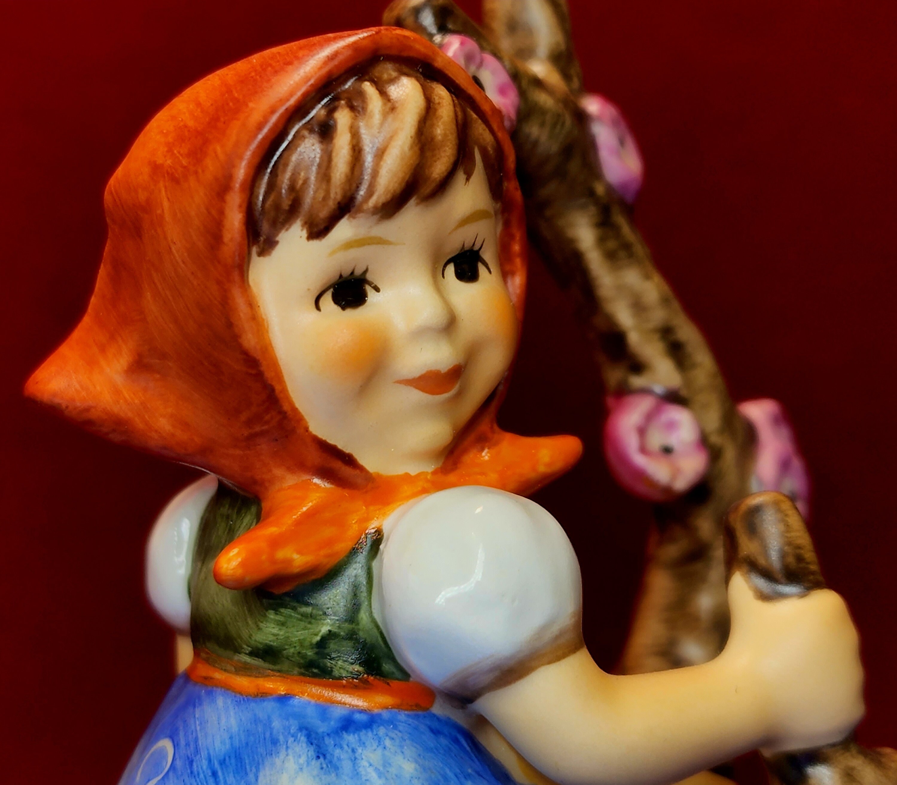Vintage Hummel Figurine: Apple Tree Girl, Goebel Porcelain, Made