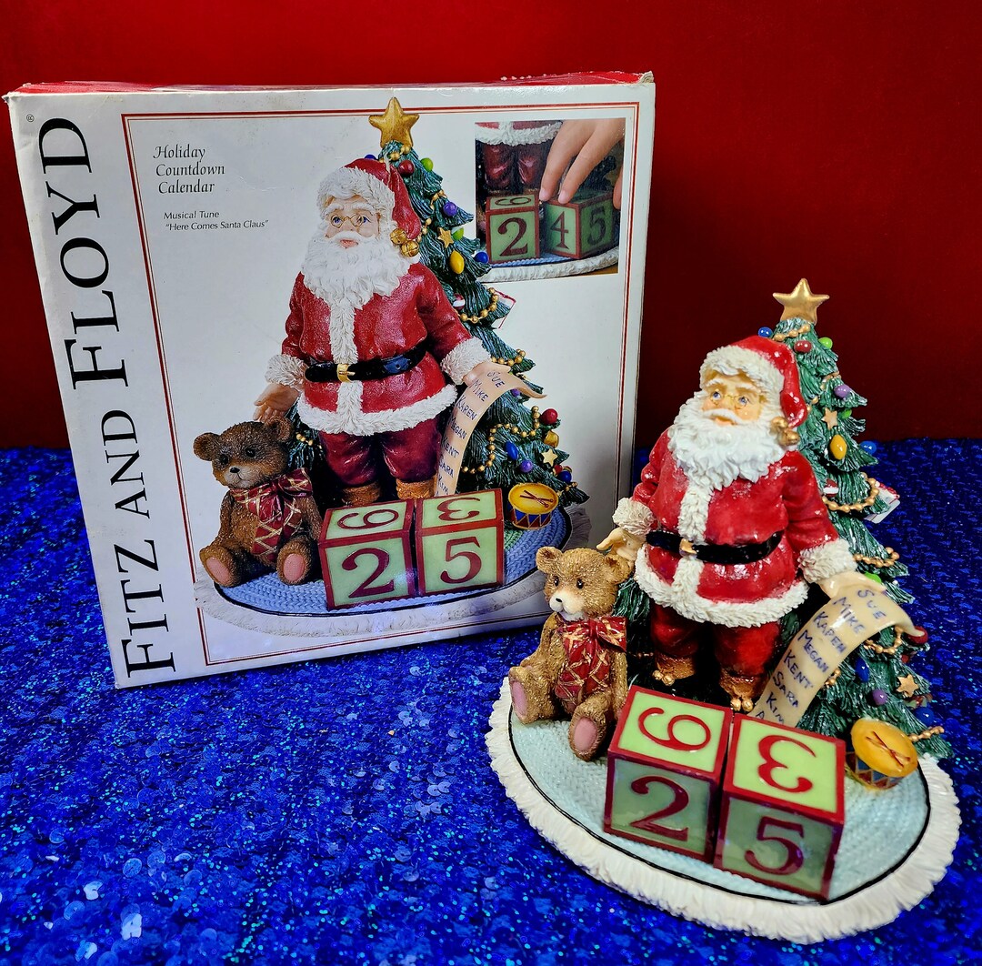 Fitz and Floyd Holiday Countdown Calendar Plays Musical Tune Etsy