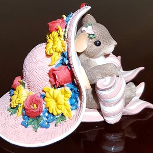 Vintage Figurine &quot;Pretty In Pink&quot; by Dean Griff - Charming Tails, Fitz and Floyd