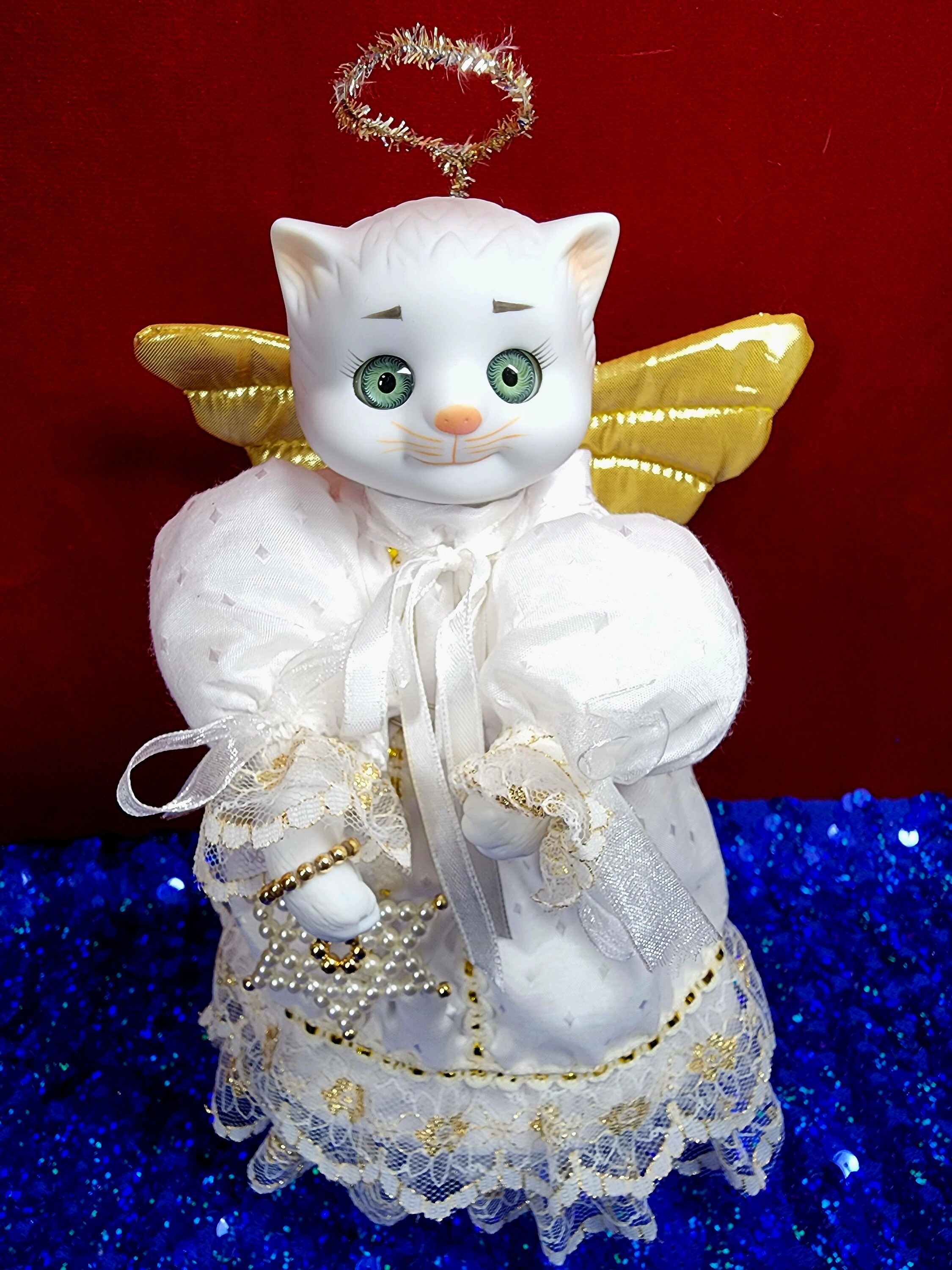 Vintage Goebel Porcelain Angel Cat Dolly Dingle Doll - Bette Ball