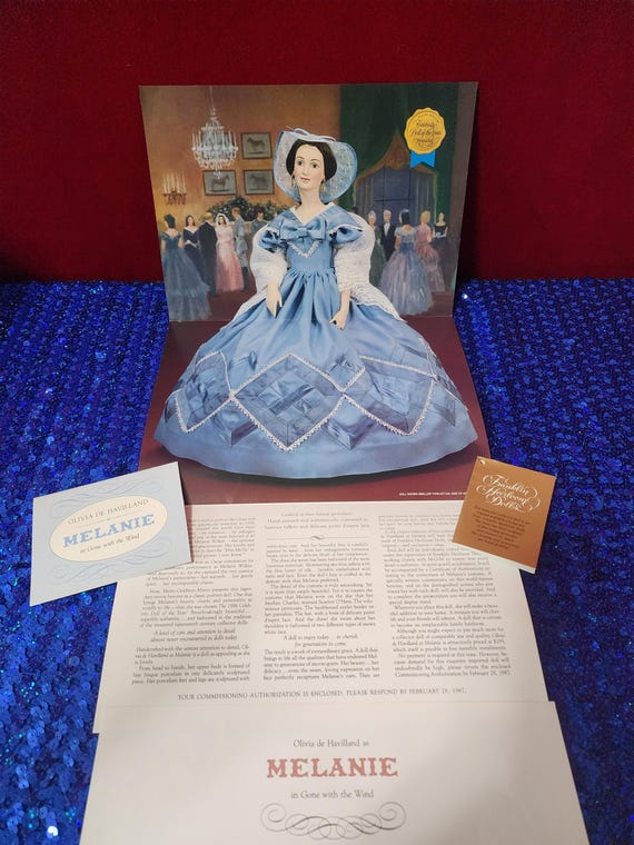 Franklin Mint Gone With the Wind Porcelain Dolls: Melanie and