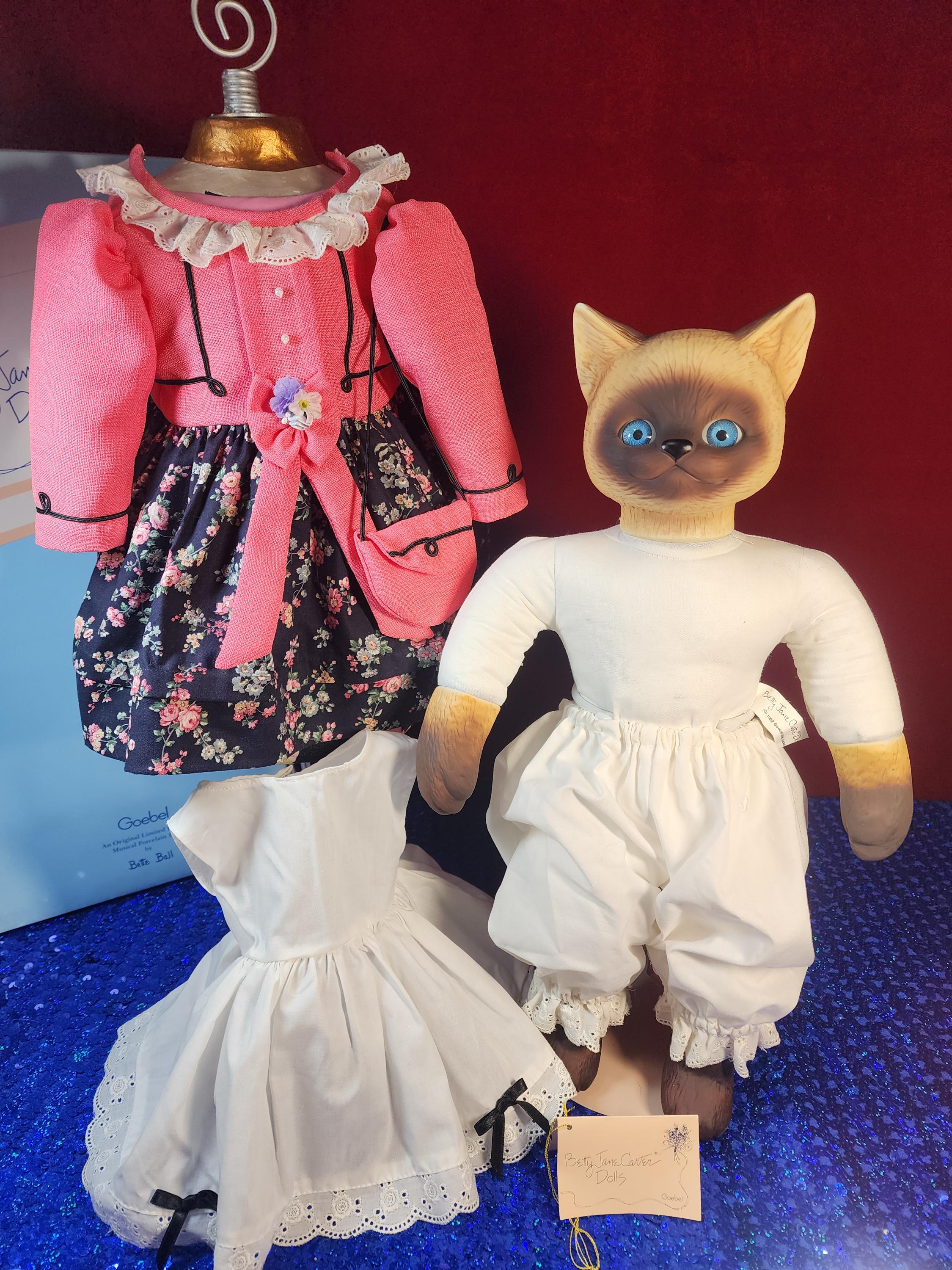 Goebel Penny Puss Porcelain Musical Cat Doll, Limited Edition