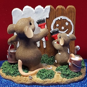 Fitz and Floyd Vintage Figurine &quot;Daddy&#39;s Little Helper&quot; from Charming Tails Collection by Dean Griff