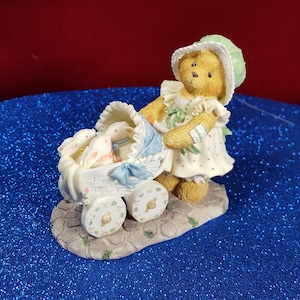 Cherished Teddies - Jessica - &quot;A Mother&#39;s Heart Is Full Of Love&quot; Special Artist Edition Vintage Figurine. Valentine&#39;s & Mother&#39;s Day Gift