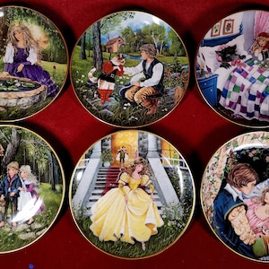 Vintage Gerda Neubacher Fairy Tale Plates: Kaiser Porcelain, Set
