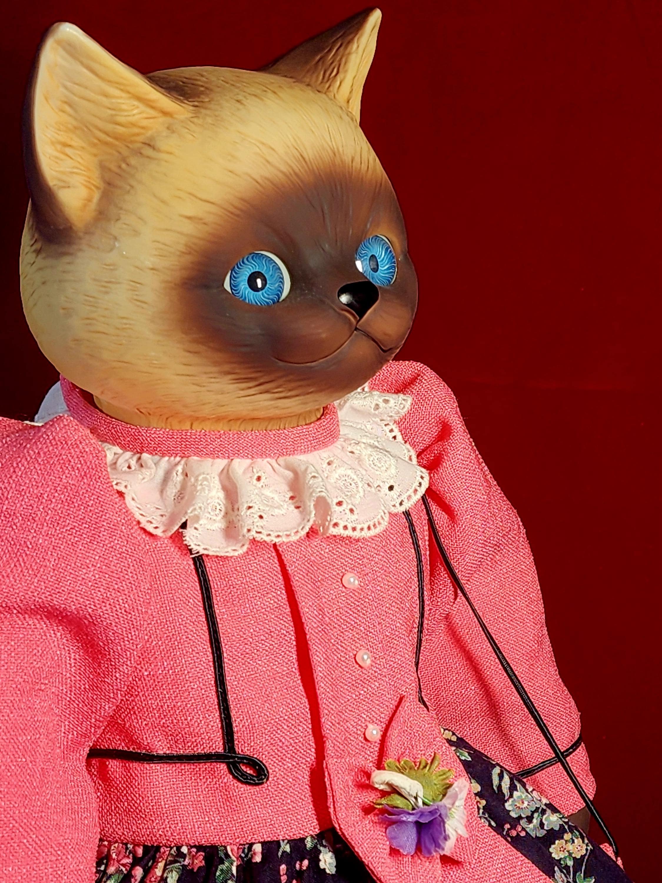 Goebel Penny Puss Porcelain Musical Cat Doll, Limited Edition
