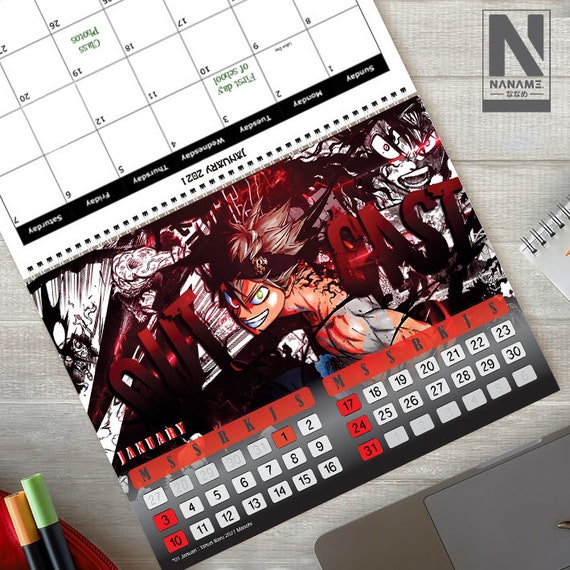 Calendar Anime Japan With Date Planner Free Sticker Pack 