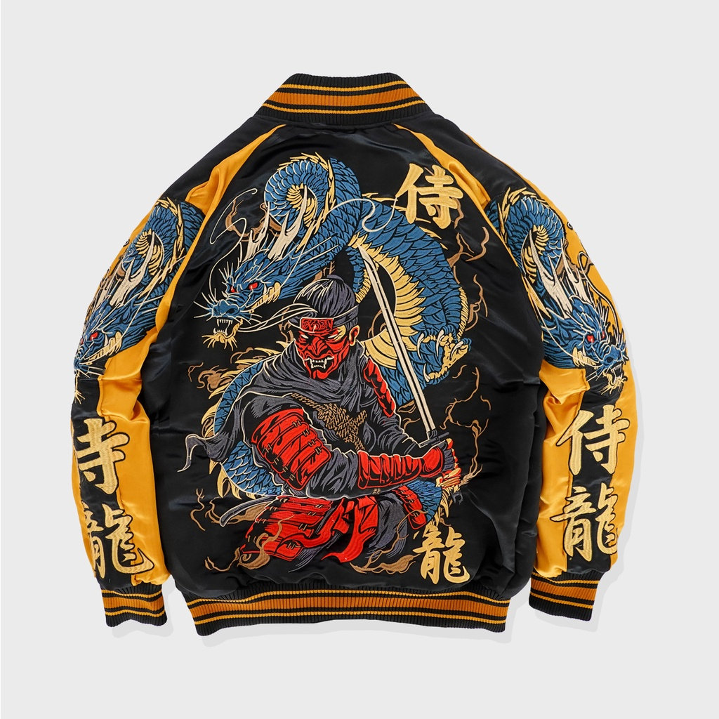 Dragon Japan Warrior Varsity Jacket Sukajan Japanese Style - Etsy Australia