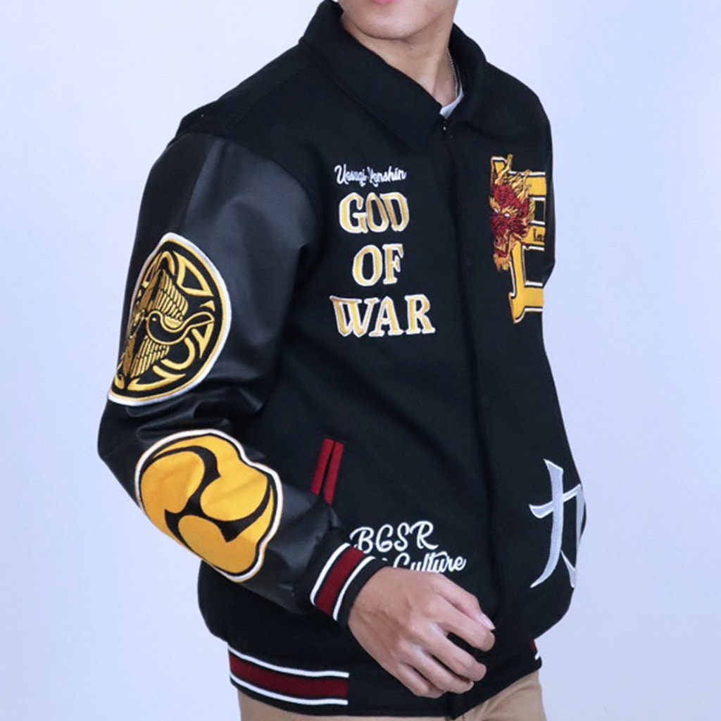 Red Dragon Head Jacket - Varsity - Streetwear - Full