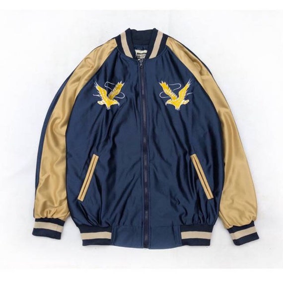 Buy Sukajan Japan Birds Varsity Jacket - Japanese Streetwear