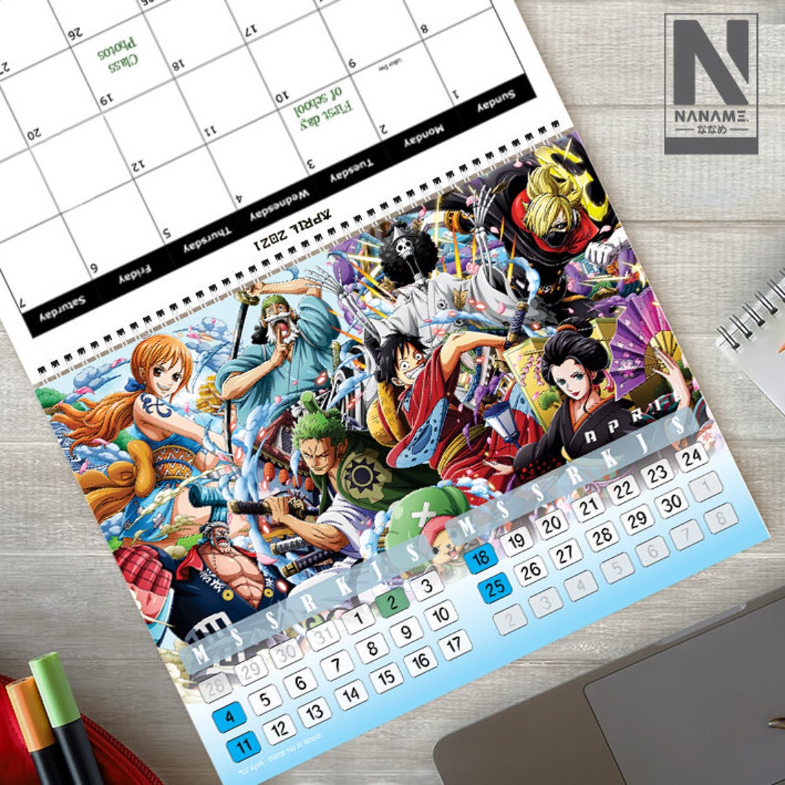 Calendar Anime Japan With Date Planner Free Sticker Pack Etsy UK