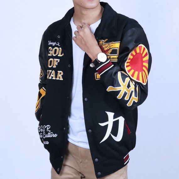 ミュージシャン The BONEZ COACH JACKET RIZE Dragon Ash Red Dragon Head Jacket - Varsity - Streetwear - Full