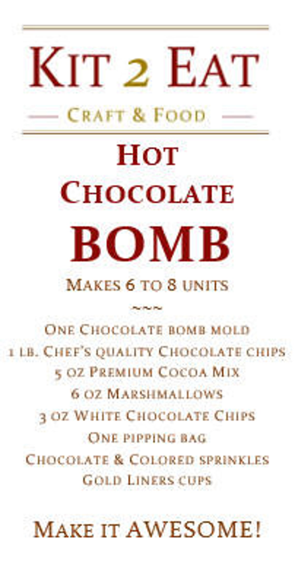 DIY Hot Chocolate Bomb Kit Etsy