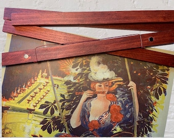 Magnetic Wood Poster Hanger | Magnetic Hanging Frame | Made in Canada | Natural solid pine| Many Wood colors