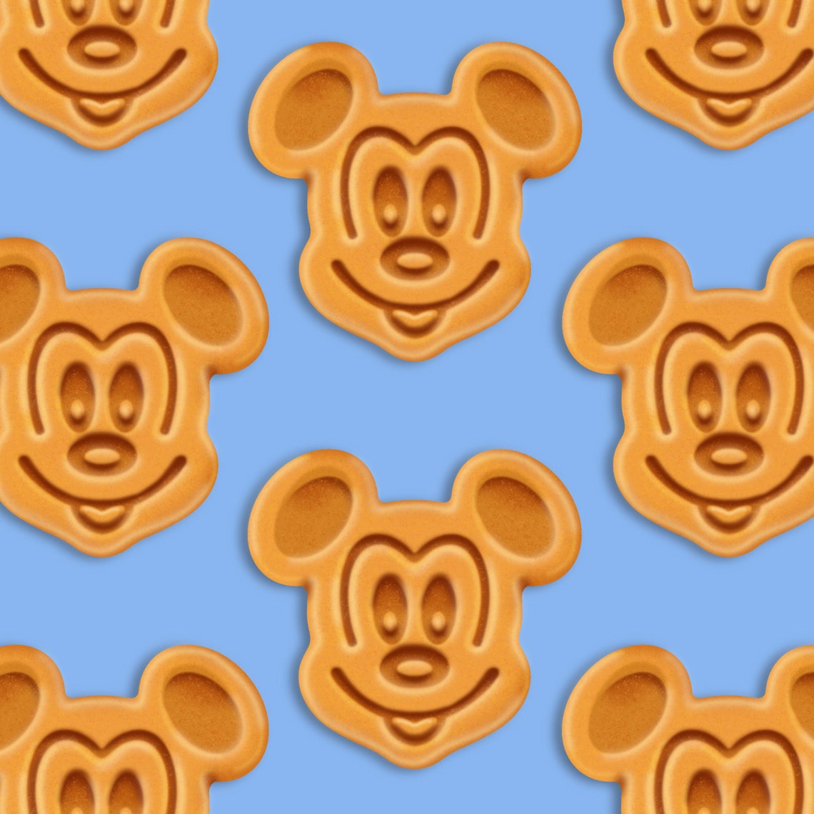 Mickey Waffle Sticker Mickey Waffle Print | Disney Fan Art | Disney Snack Goals | Mickey ...