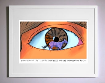 I Saw the Horses, Because They Were Big and Beautiful and All..., Available Framed (O.D. 16x20)  Or Unframed (O.D. 11x17)